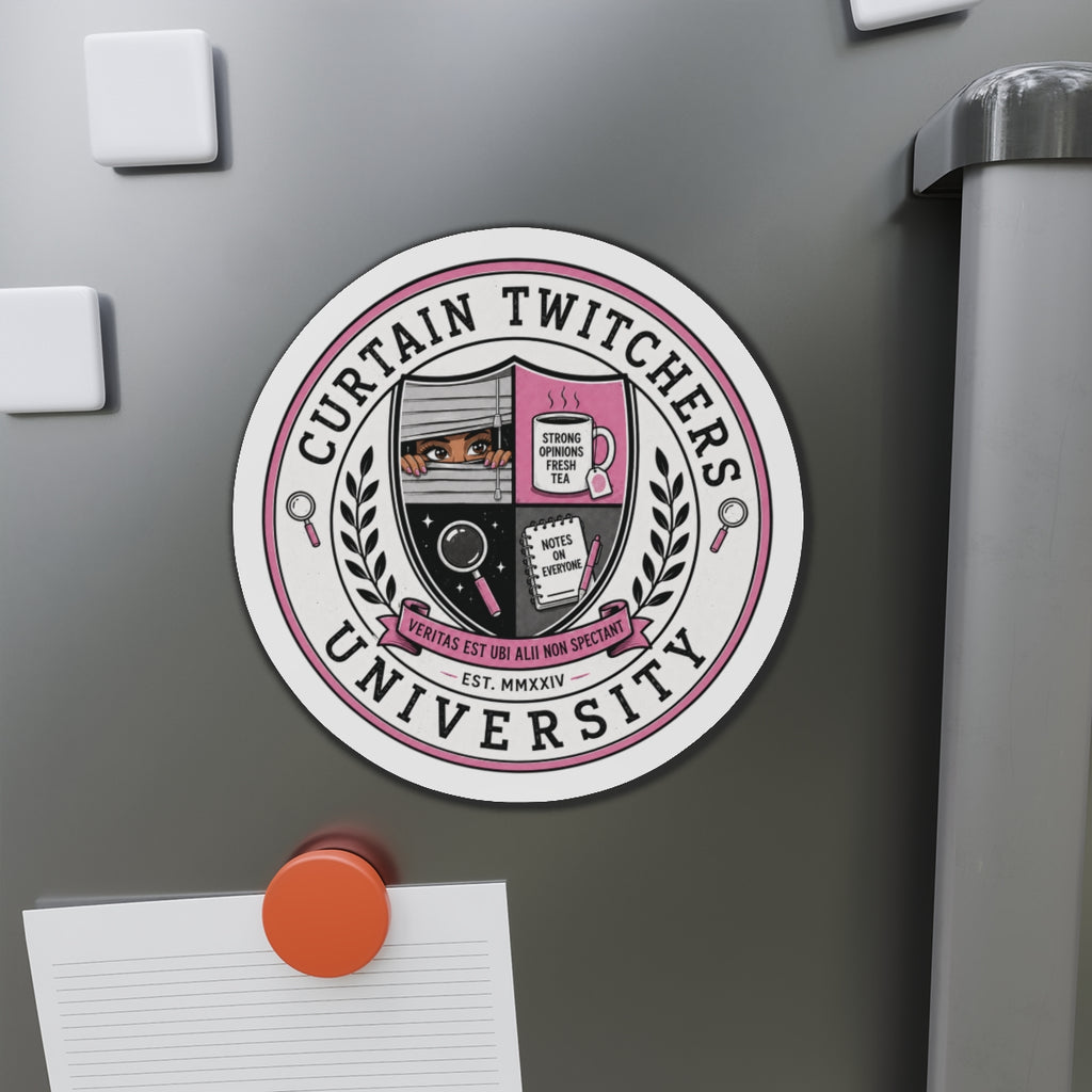 Curtain Twitchers University Die-Cut Magnet