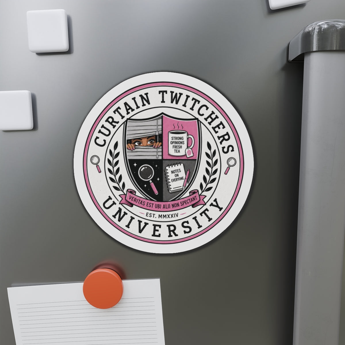 Curtain Twitchers University Die-Cut Magnet