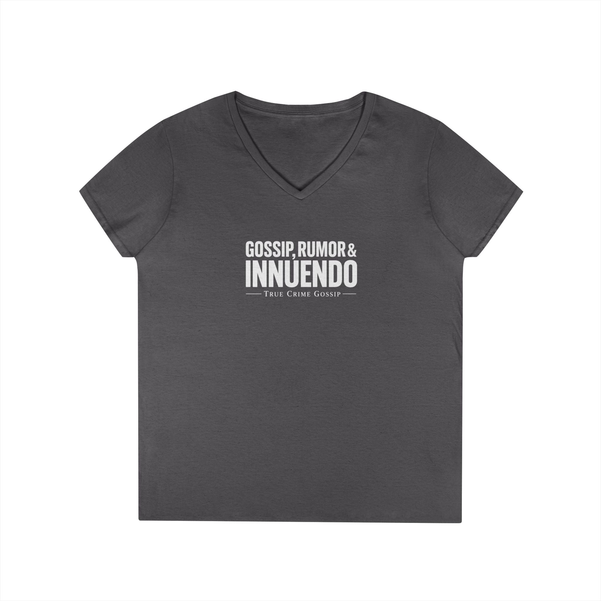 Dark Colors Ladies V-Neck T-Shirt — Subtle 'Innuendo' Graphic Tee