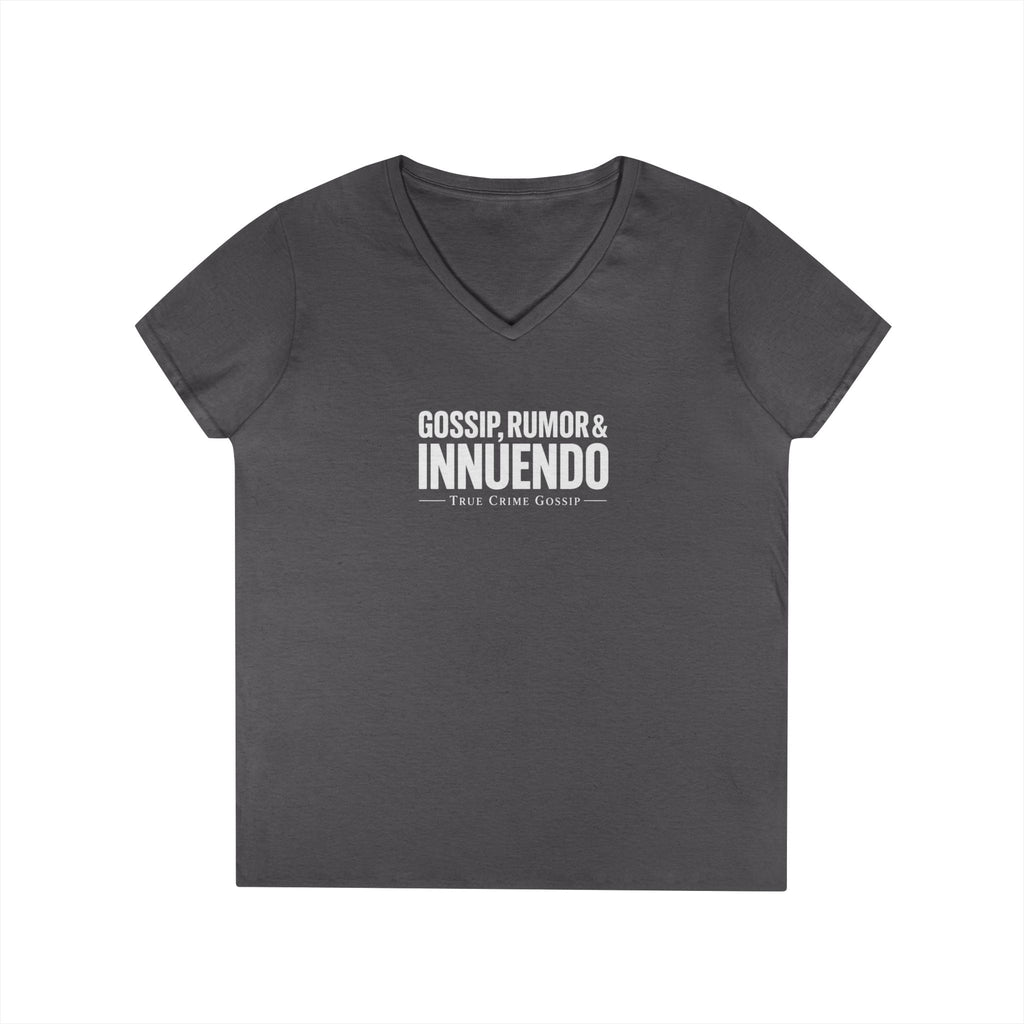 Dark Colors Ladies V-Neck T-Shirt — Subtle 'Innuendo' Graphic Tee