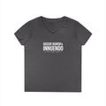 Dark Colors Ladies V-Neck T-Shirt — Subtle 'Innuendo' Graphic Tee