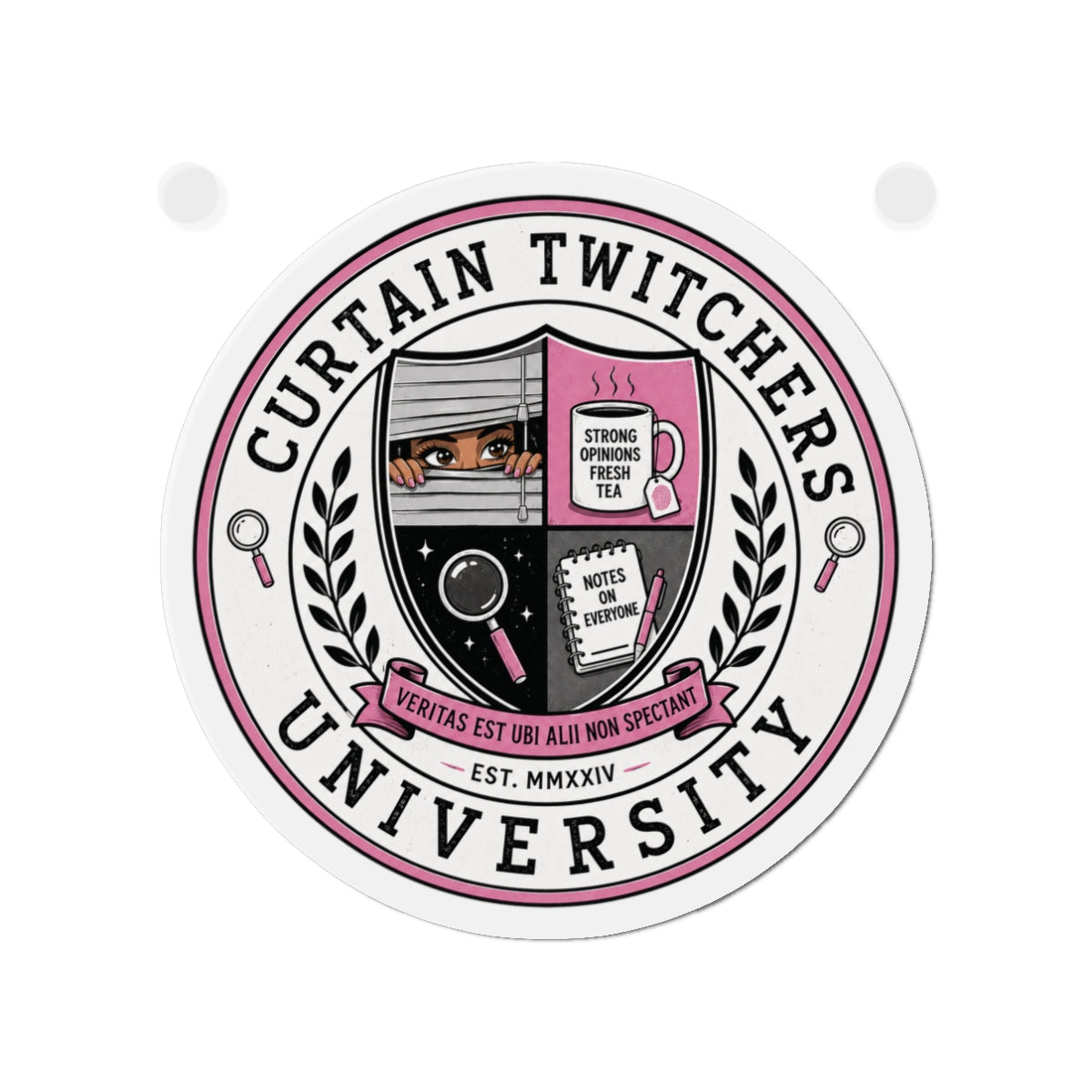 Curtain Twitchers University Die-Cut Magnet