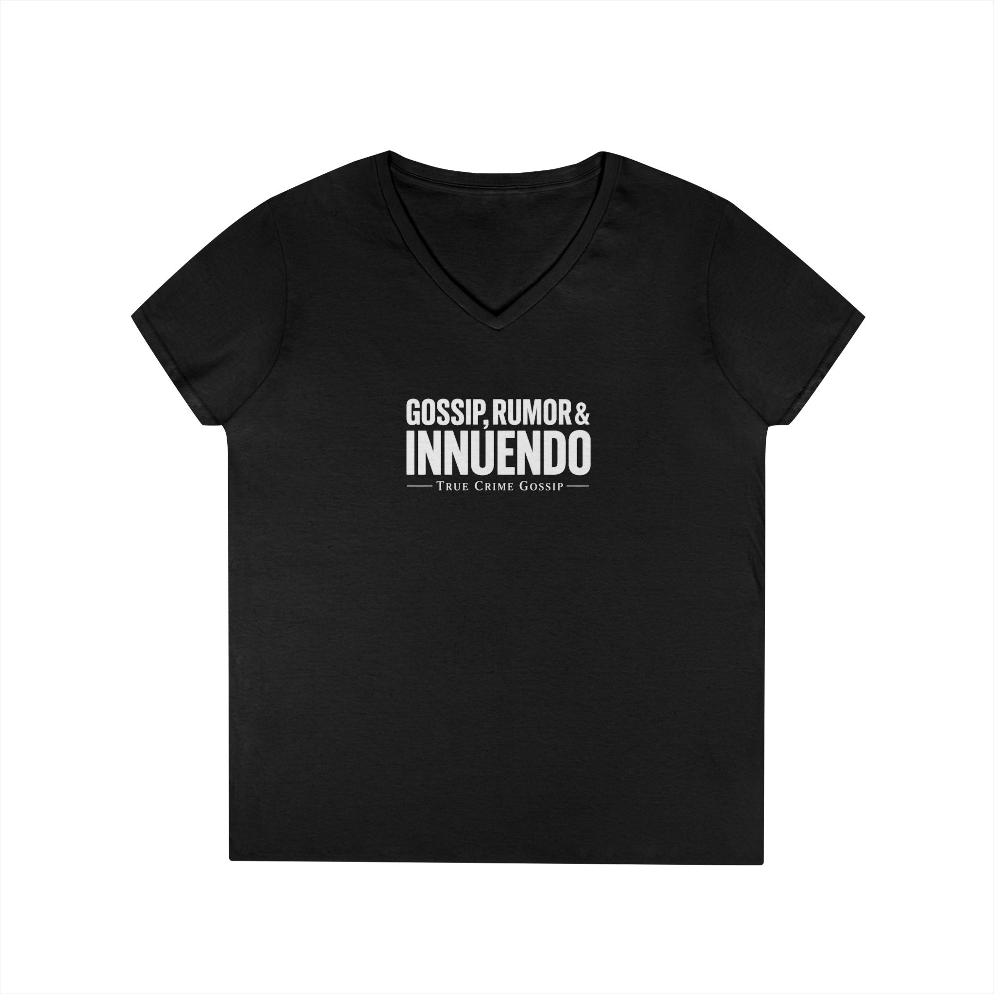Dark Colors Ladies V-Neck T-Shirt — Subtle 'Innuendo' Graphic Tee