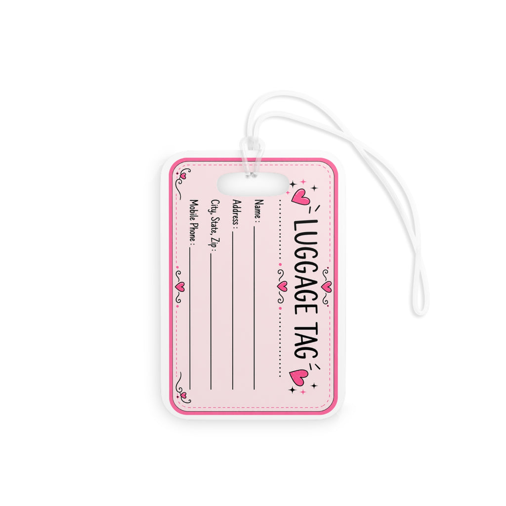 Twitching Curtains Luggage Tag Detective Pink Travel ID