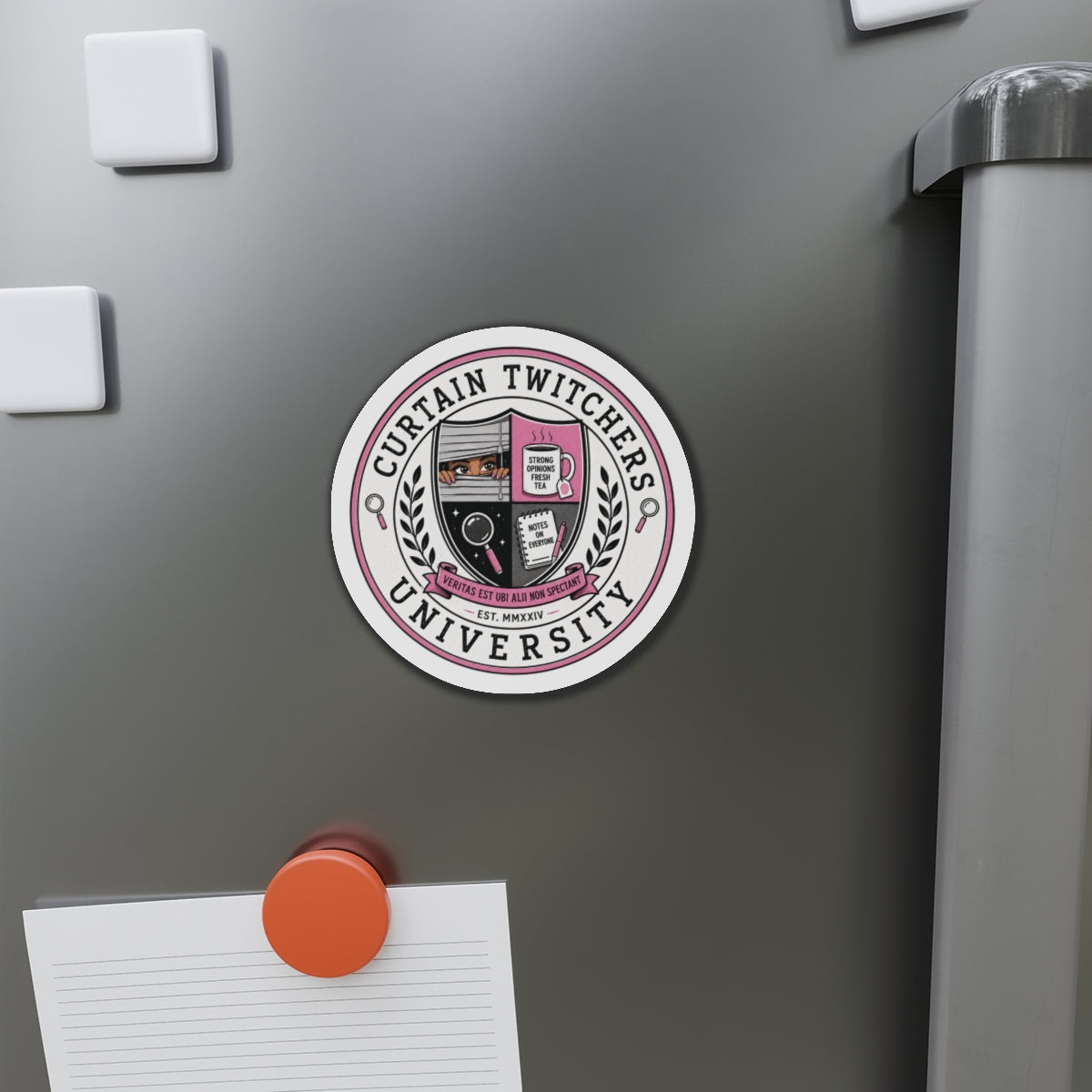 Curtain Twitchers University Die-Cut Magnet