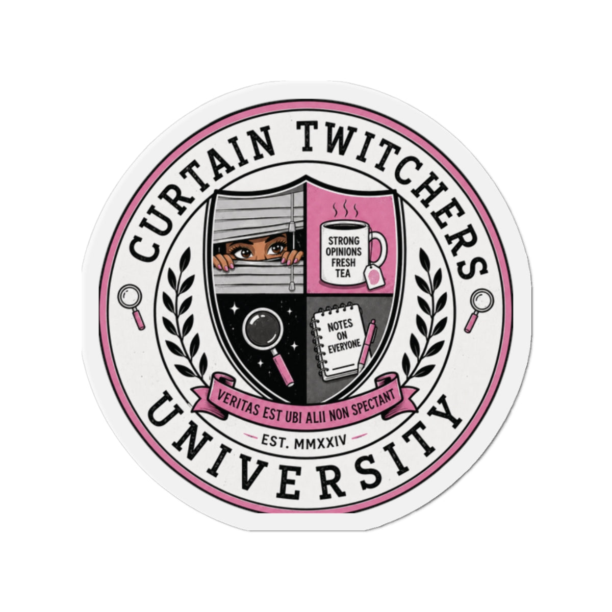 Curtain Twitchers University Die-Cut Magnet