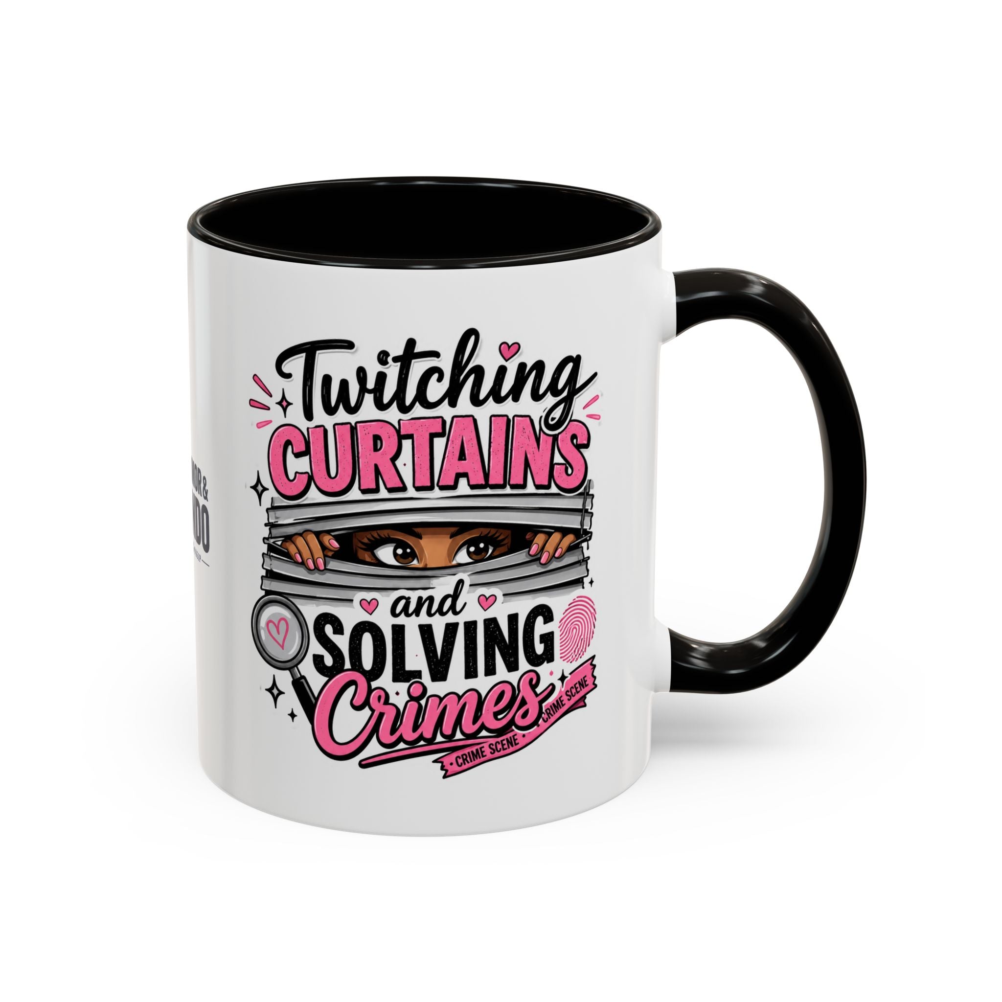15oz Twitching Curtains Crime-Solving Mug — Funny True Crime Coffee Cup (11oz & 15oz)