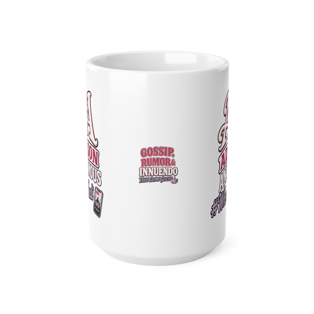 [EU Shipping]  15 oz. Adelson Anonymous Coffee Mug — "Gossip, Rumor & Innuendo"