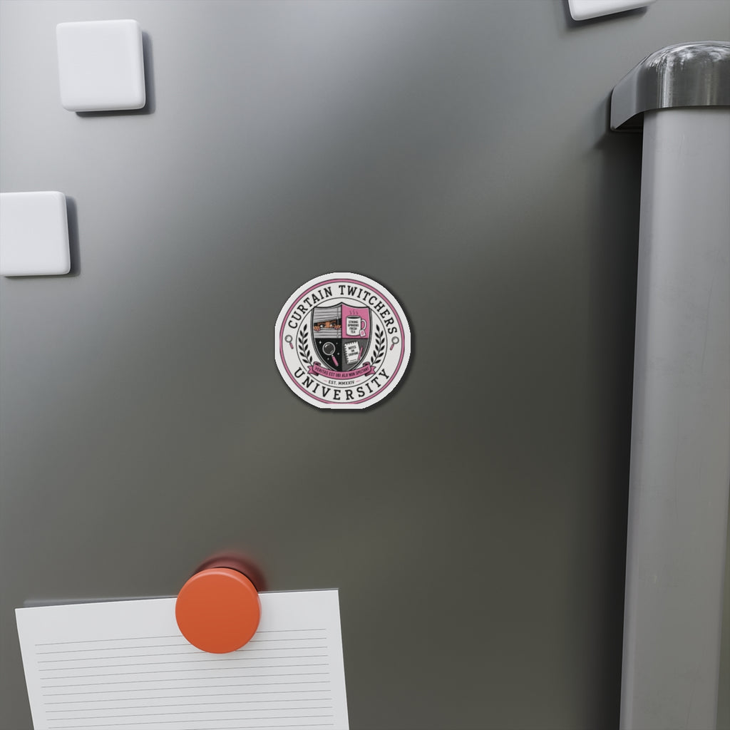 Curtain Twitchers University Die-Cut Magnet
