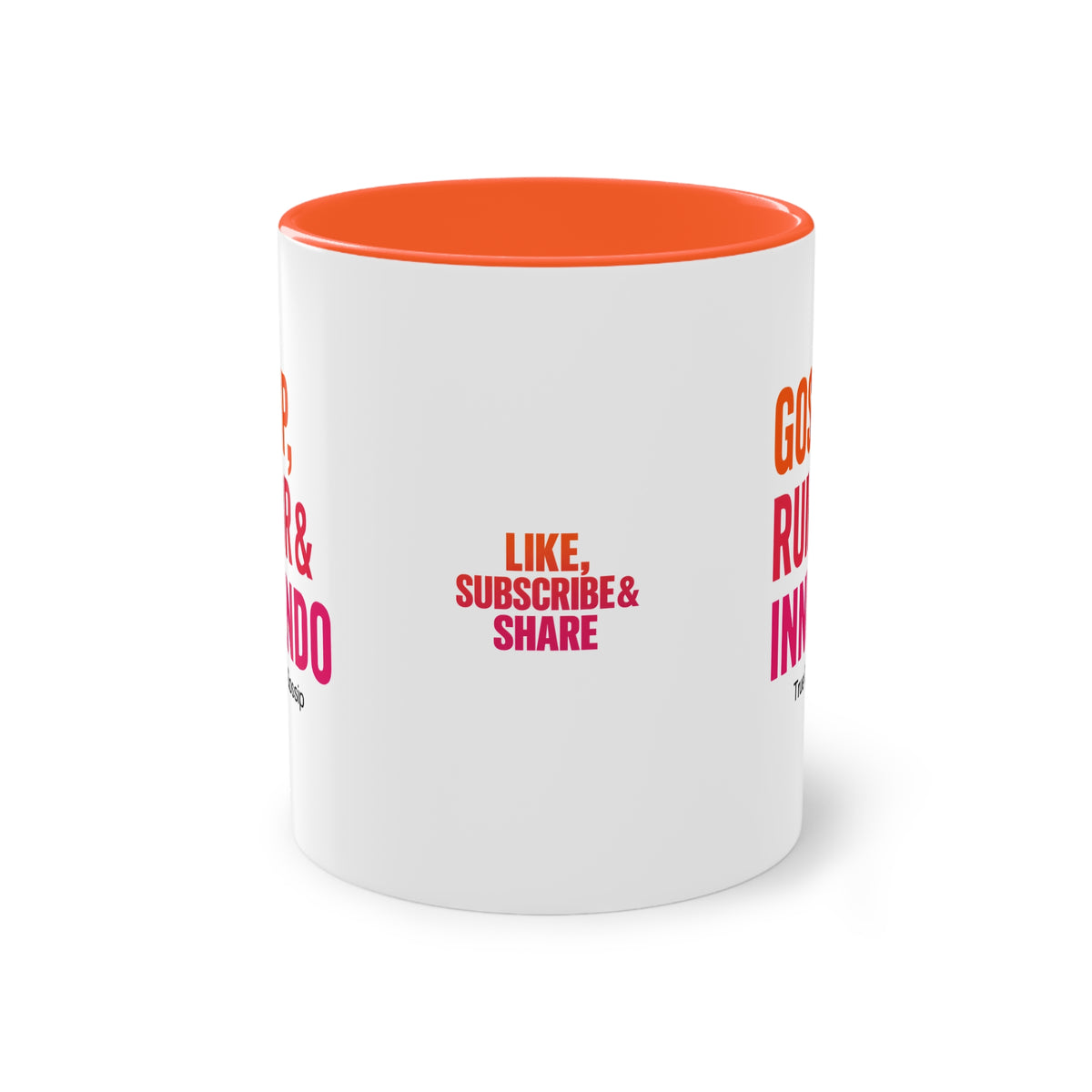 [EU Version] 11 oz Orange Gossip, Rumor & Innuendo Mug