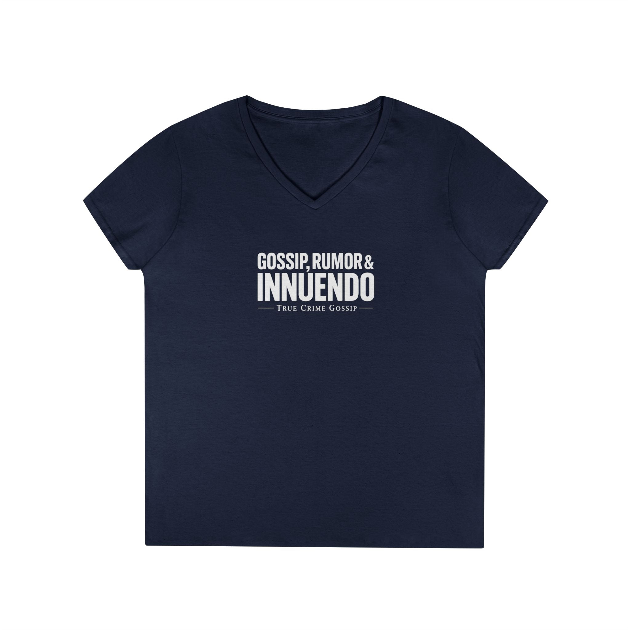 Dark Colors Ladies V-Neck T-Shirt — Subtle 'Innuendo' Graphic Tee