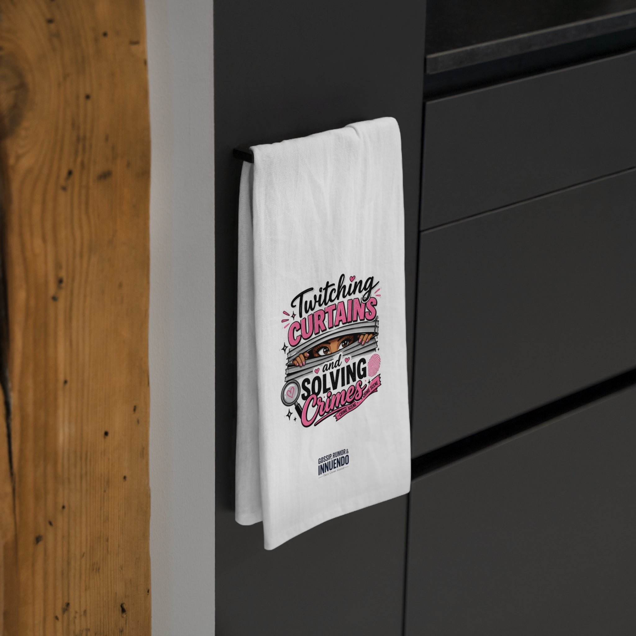 Twitching Curtains Tea Towel