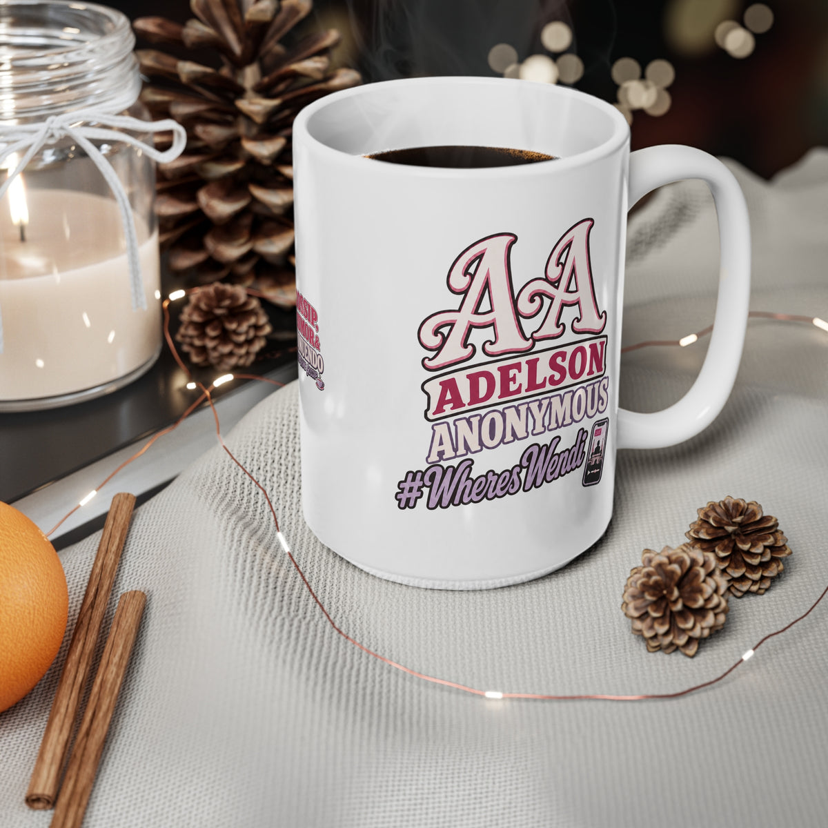 [EU Shipping]  15 oz. Adelson Anonymous Coffee Mug — "Gossip, Rumor & Innuendo"