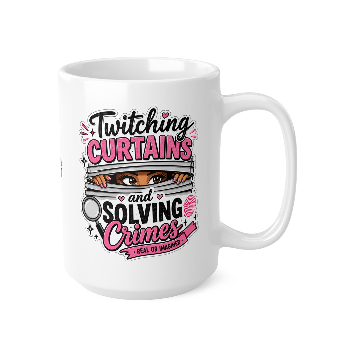[EU Shipping] 15oz. Twitching Curtains and Solving Crimes Ceramic Coffee Mug