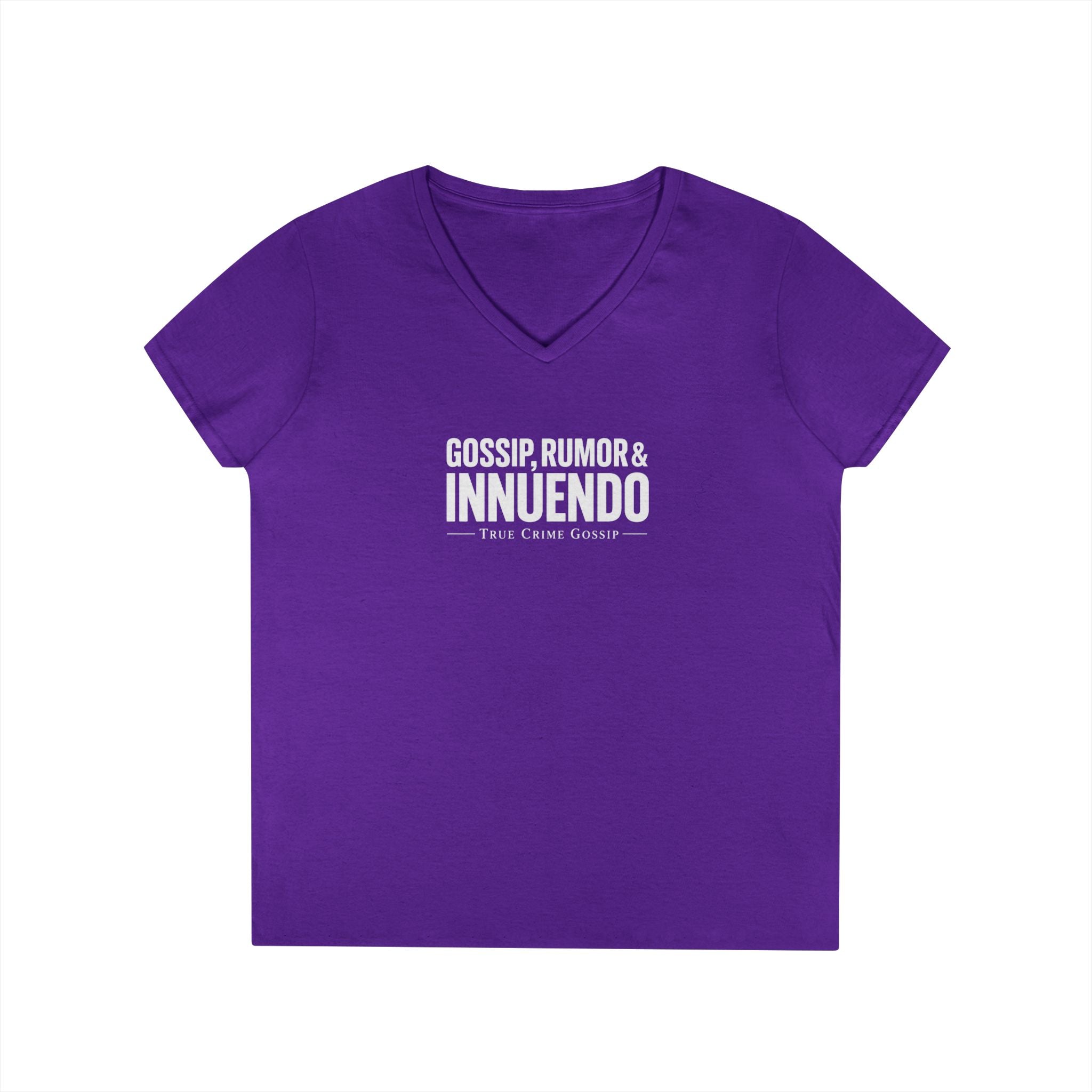 Dark Colors Ladies V-Neck T-Shirt — Subtle 'Innuendo' Graphic Tee