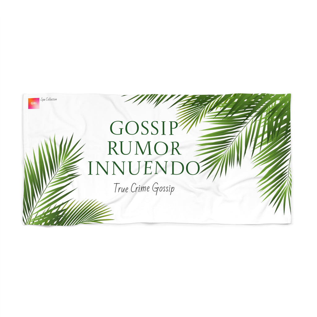 Tropical Palm True Crime Gossip Beach Towel