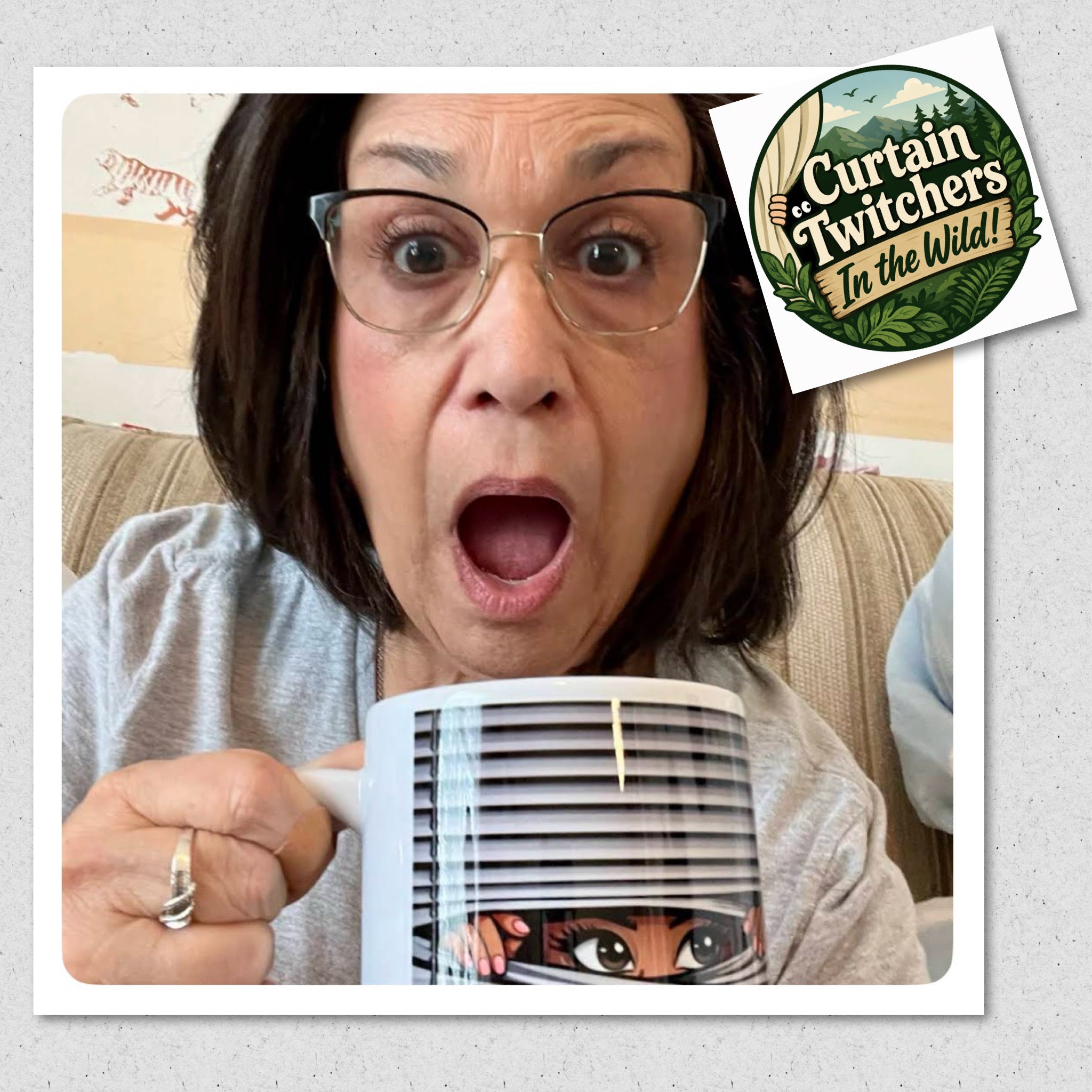 20oz Jumbo Mug – Peek Through Blinds Art Coffee Cup