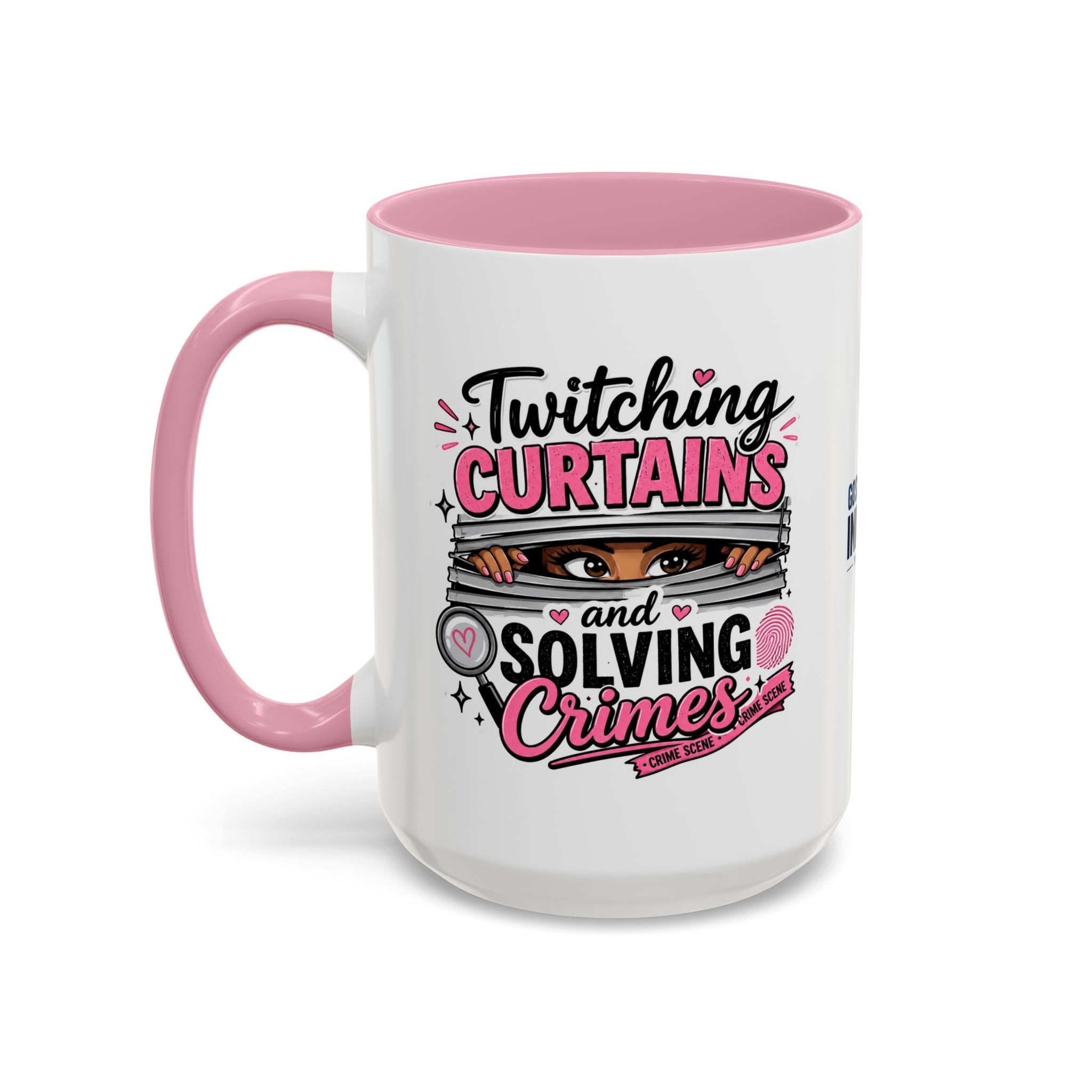 15oz Twitching Curtains Crime-Solving Mug — Funny True Crime Coffee Cup (11oz & 15oz)