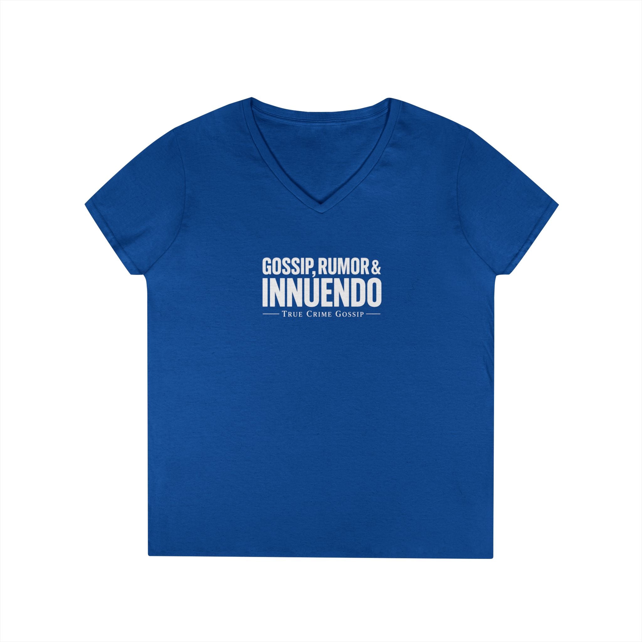 Dark Colors Ladies V-Neck T-Shirt — Subtle 'Innuendo' Graphic Tee