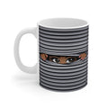 11 oz Peekaboo Eyes Mug – "Gossip, Rumor & Innuendo" Coffee Cup