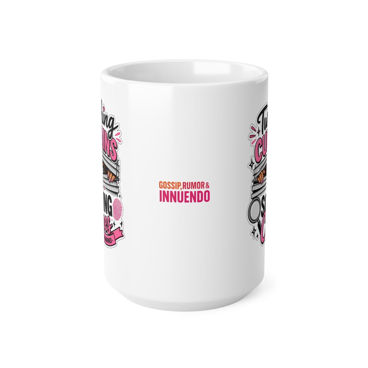 [EU Shipping] 15oz. Twitching Curtains and Solving Crimes Ceramic Coffee Mug