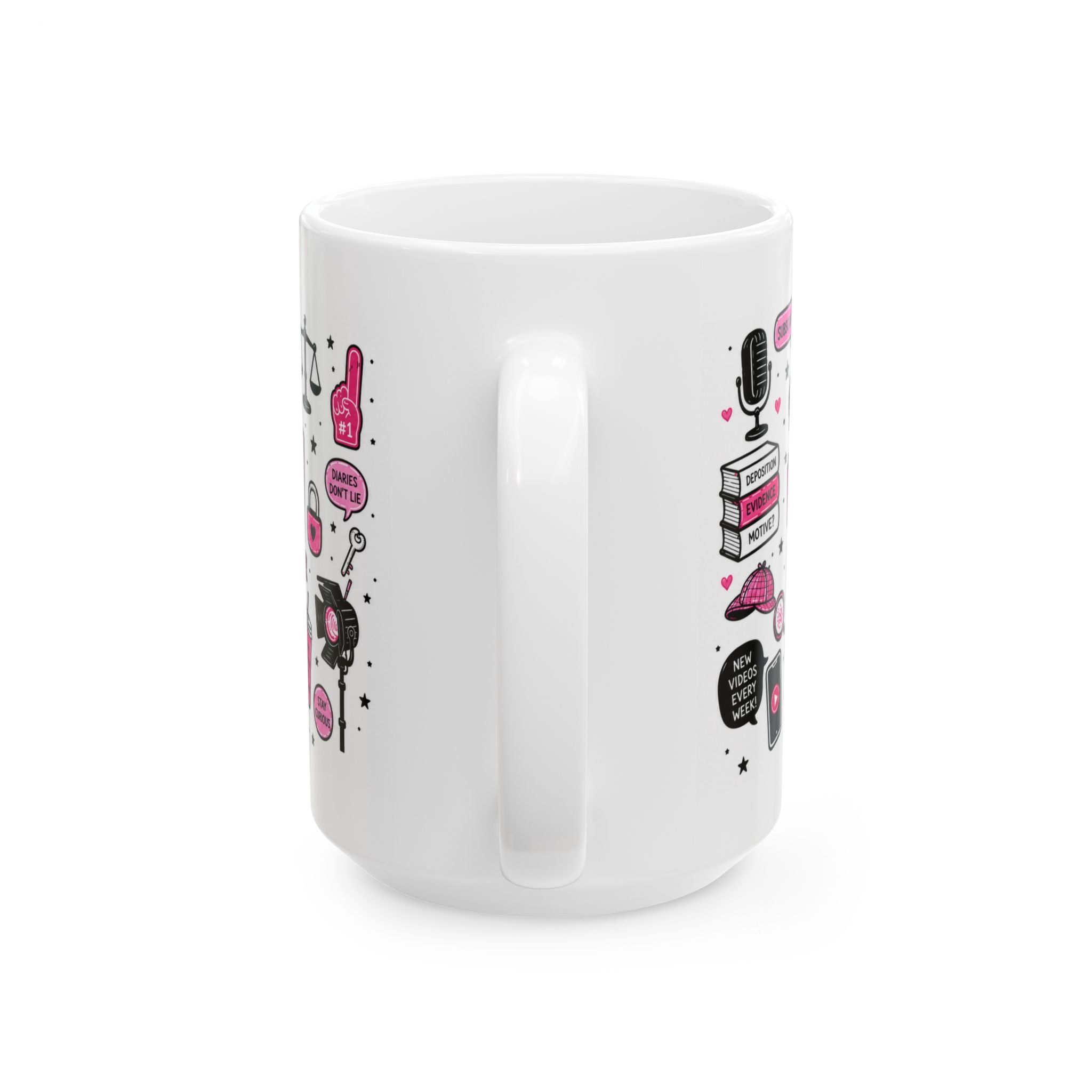 Doodle Mug — "Gossip, Rumor & Innuendo" Ceramic Coffee Cup (15oz)