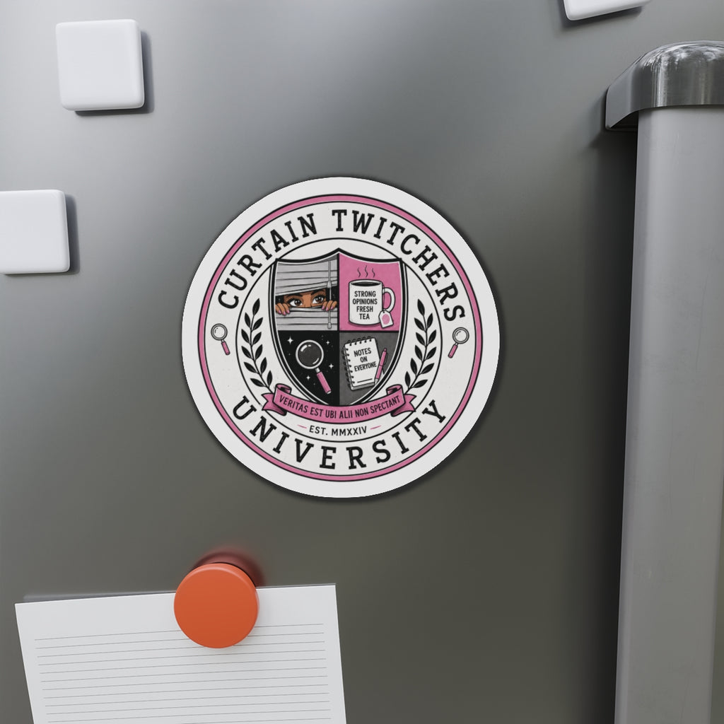 Curtain Twitchers University Die-Cut Magnet