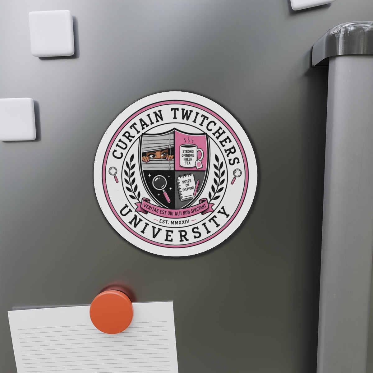Curtain Twitchers University Die-Cut Magnet