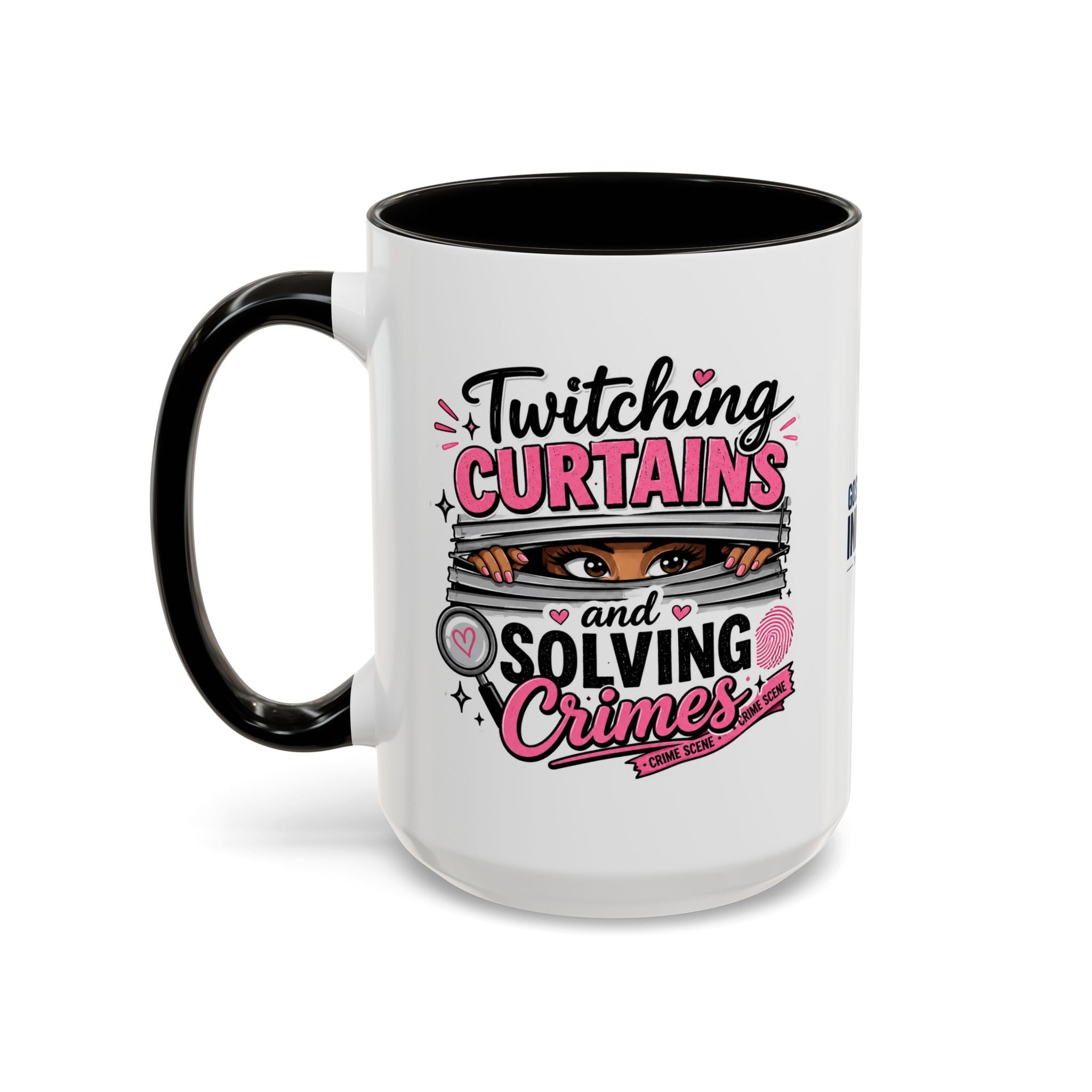 15oz Twitching Curtains Crime-Solving Mug — Funny True Crime Coffee Cup (11oz & 15oz)