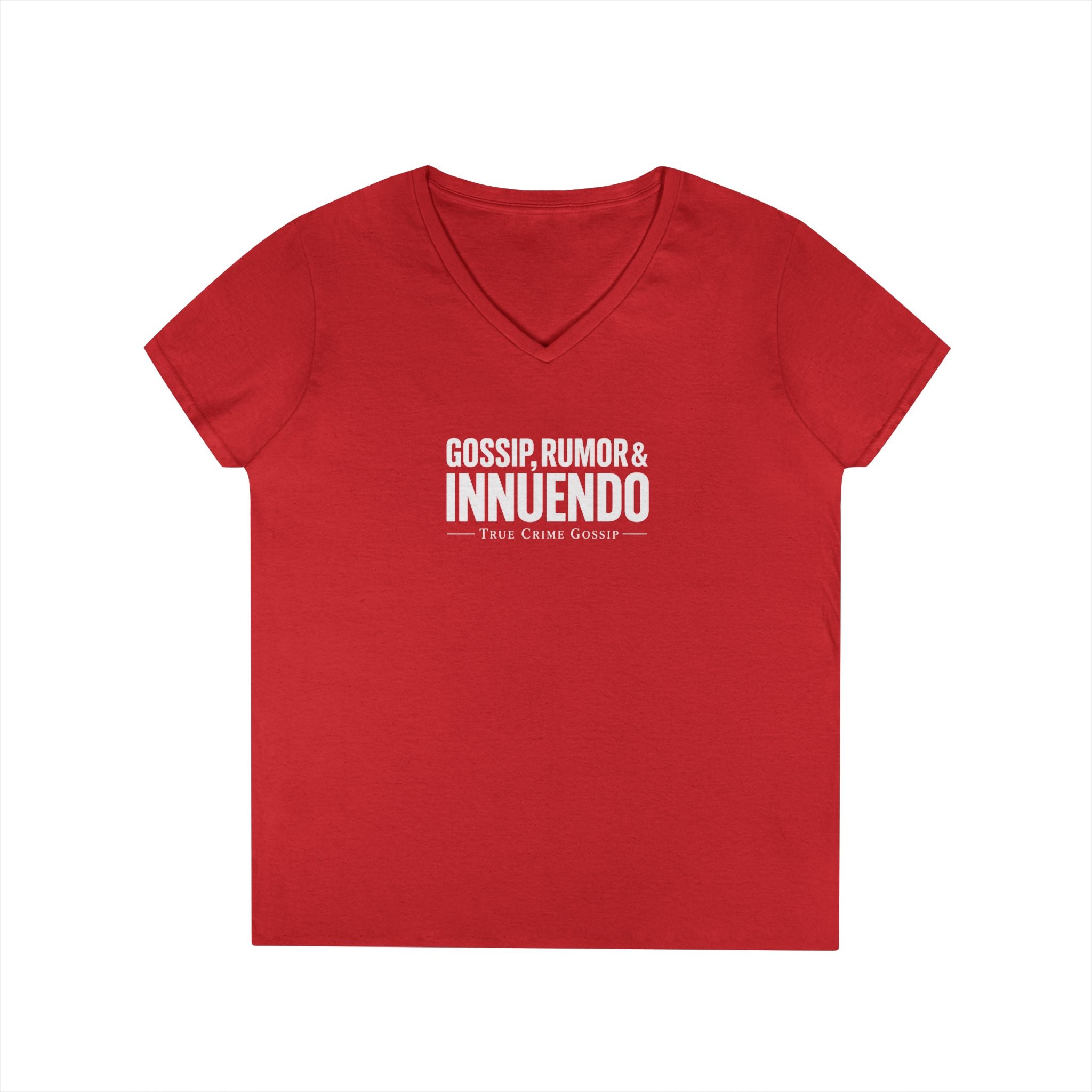 Dark Colors Ladies V-Neck T-Shirt — Subtle 'Innuendo' Graphic Tee