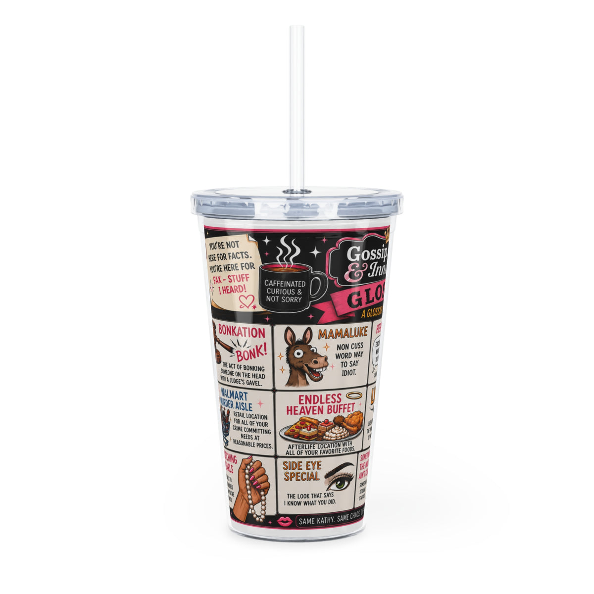 [CANADA] 20oz Plastic Glossary Tumbler with Straw