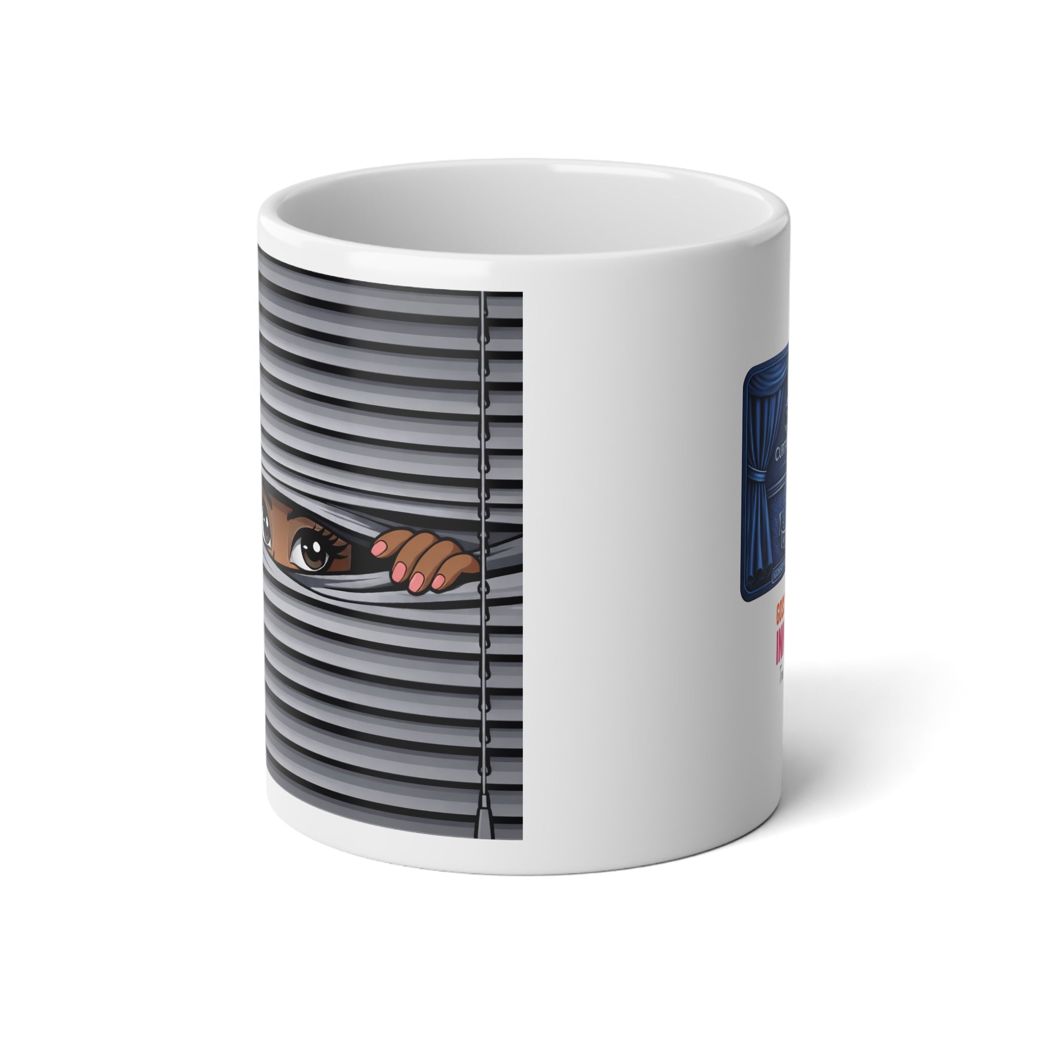 20oz Jumbo Mug – Peek Through Blinds Art Coffee Cup