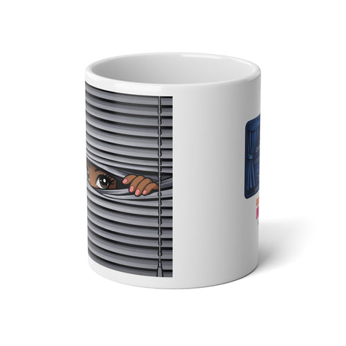 20oz Jumbo Mug – Peek Through Blinds Art Coffee Cup