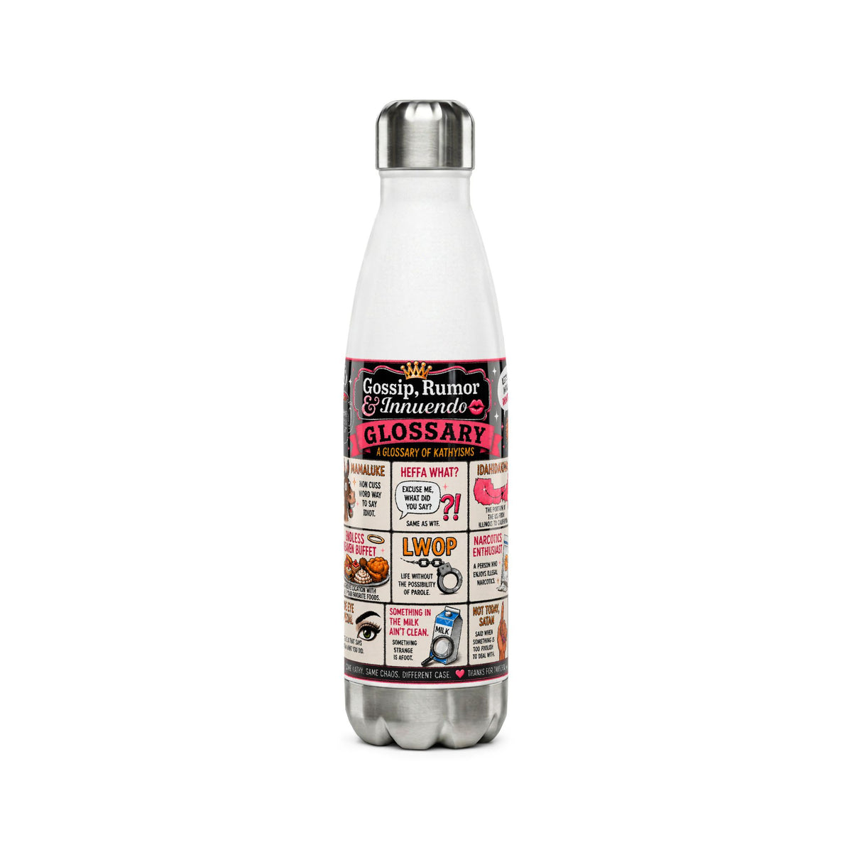 [EU Shipping] 17oz. Glossary Stainless Steel Water Bottle