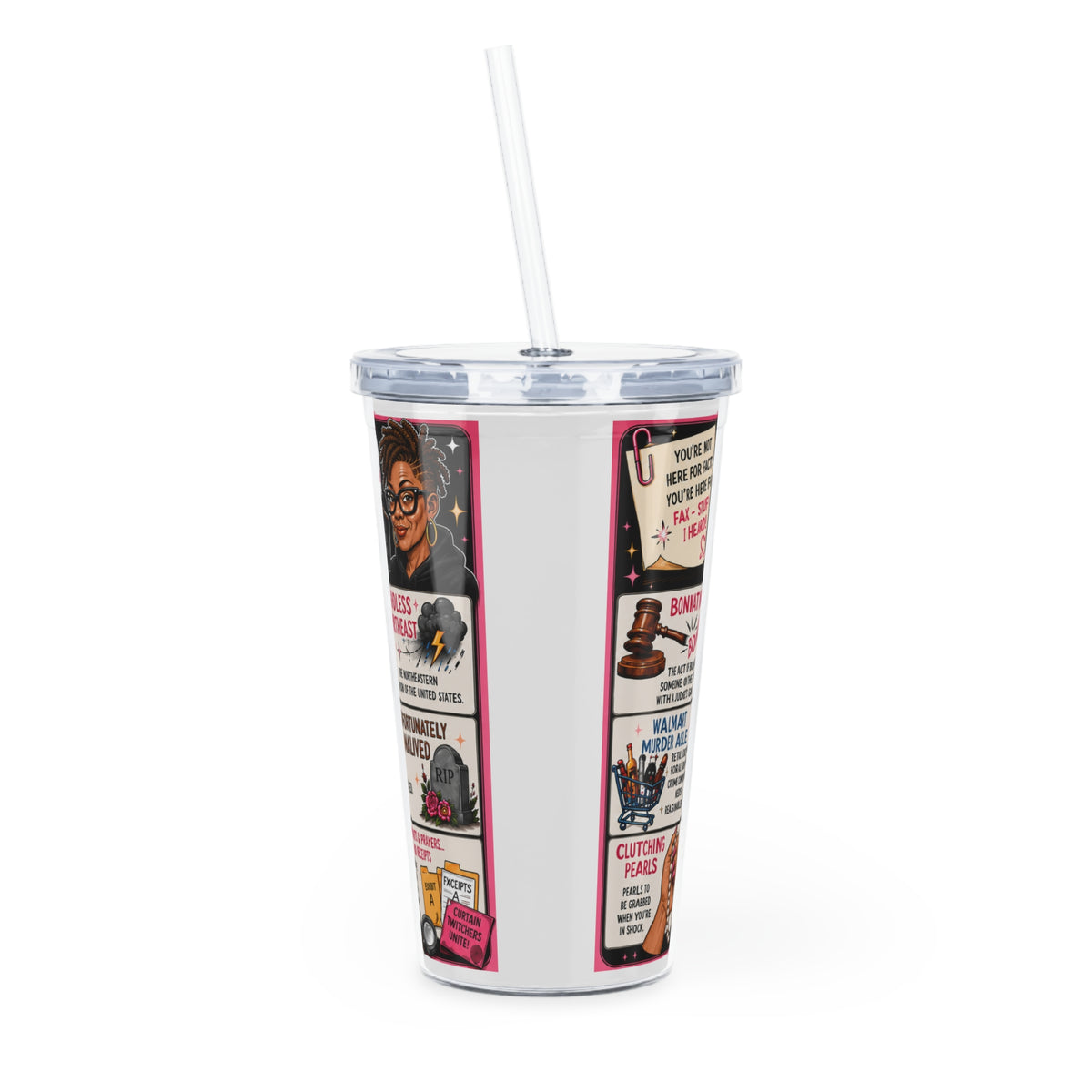 [CANADA] 20oz Plastic Glossary Tumbler with Straw