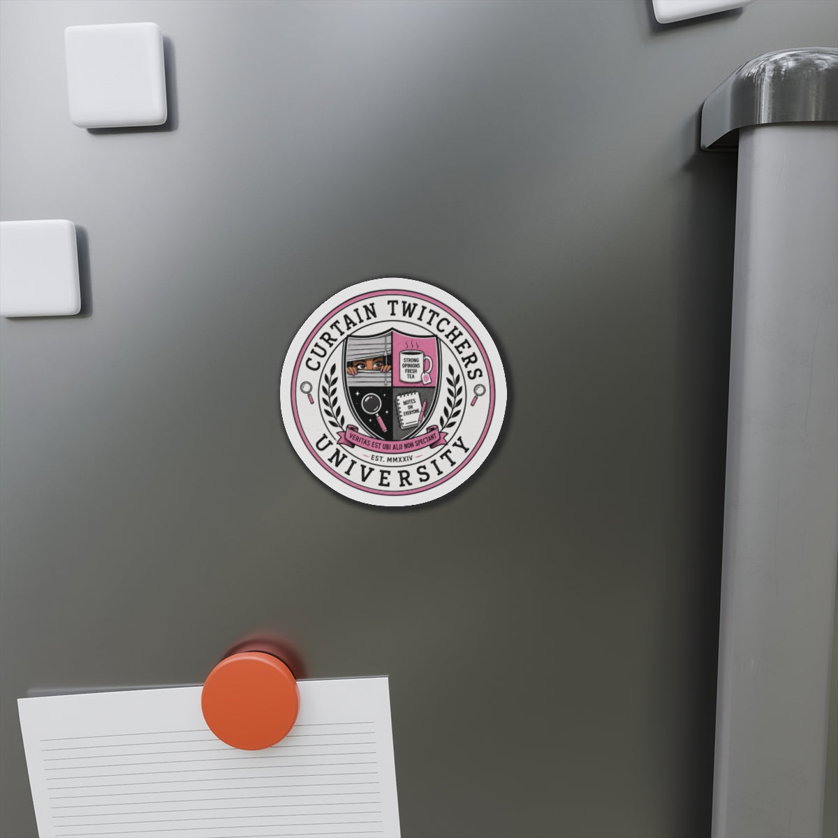 Curtain Twitchers University Die-Cut Magnet
