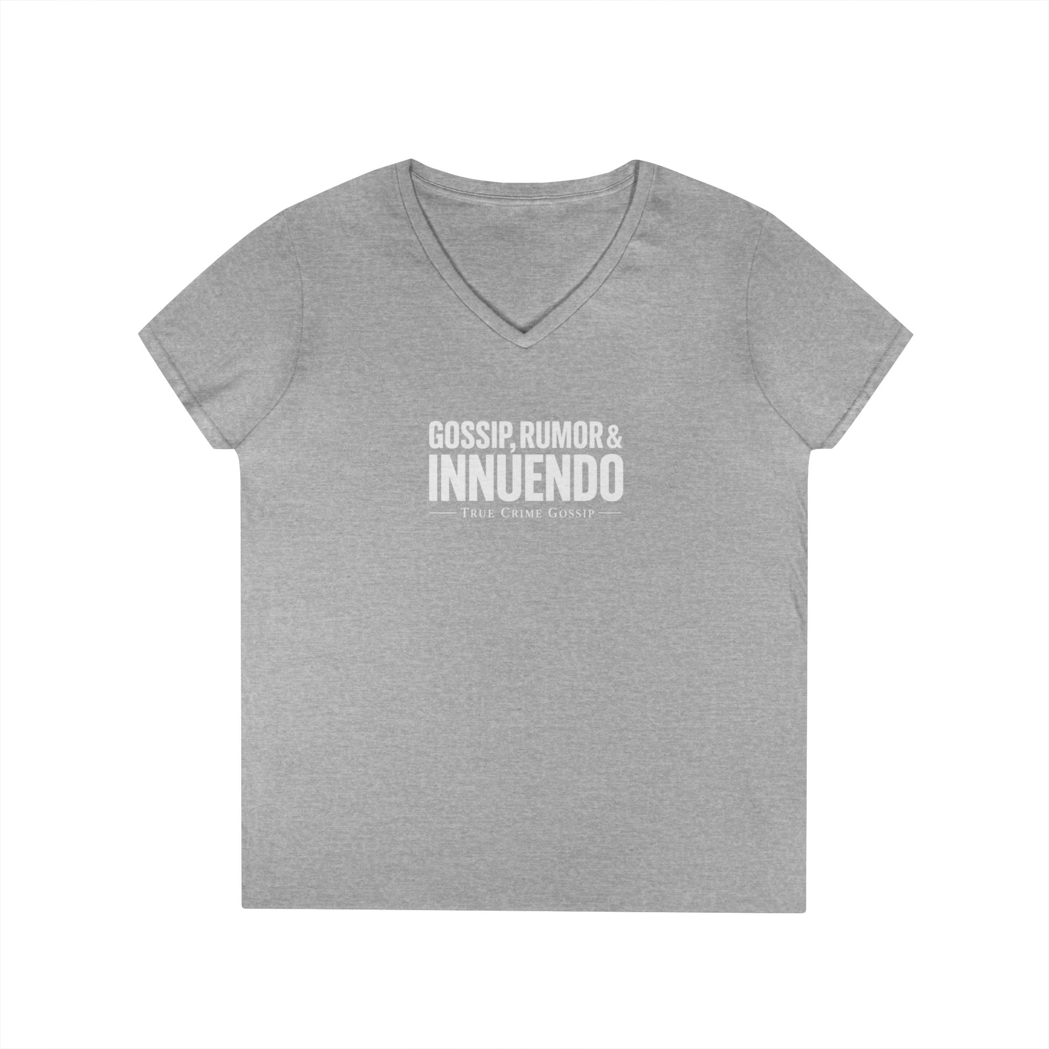Dark Colors Ladies V-Neck T-Shirt — Subtle 'Innuendo' Graphic Tee