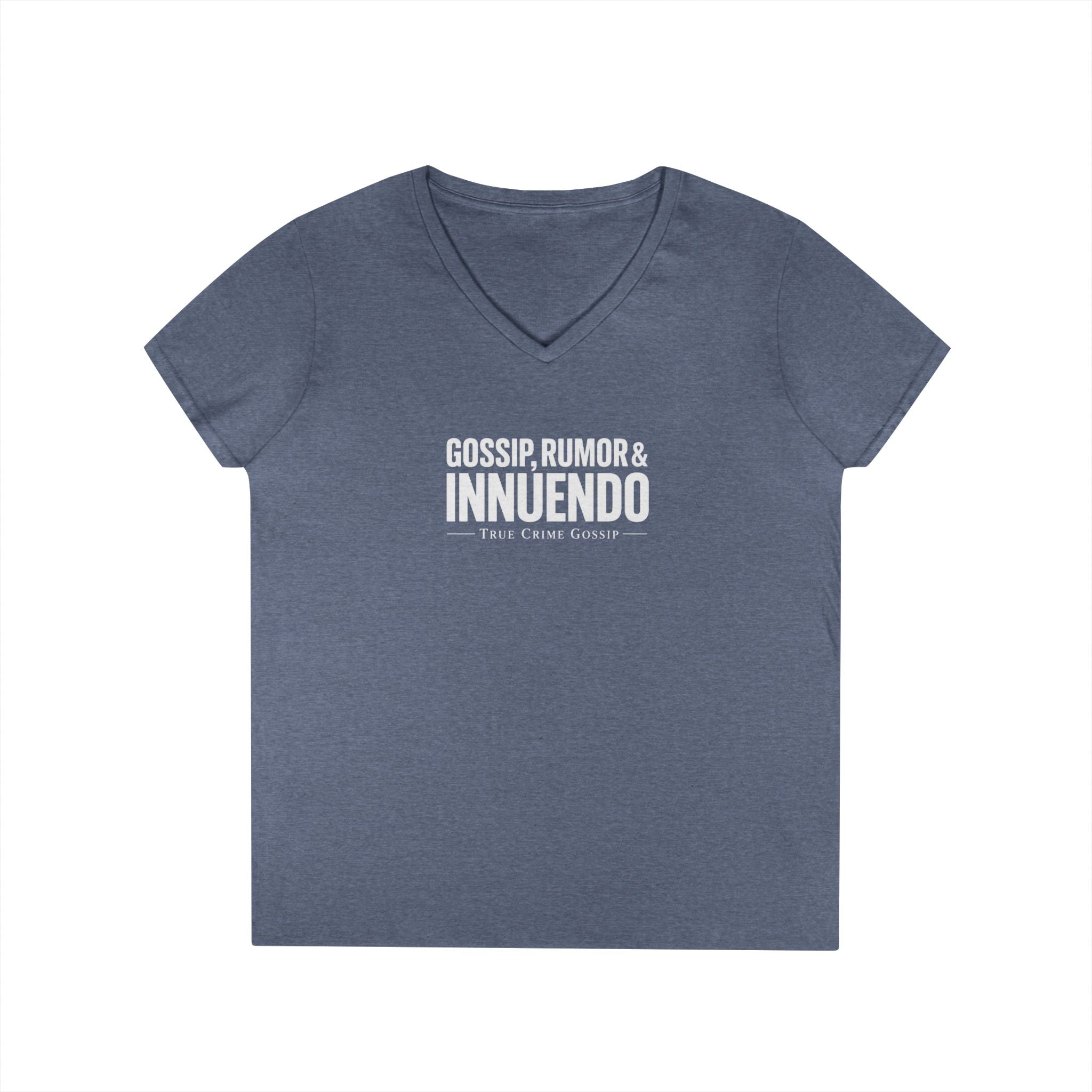 Dark Colors Ladies V-Neck T-Shirt — Subtle 'Innuendo' Graphic Tee