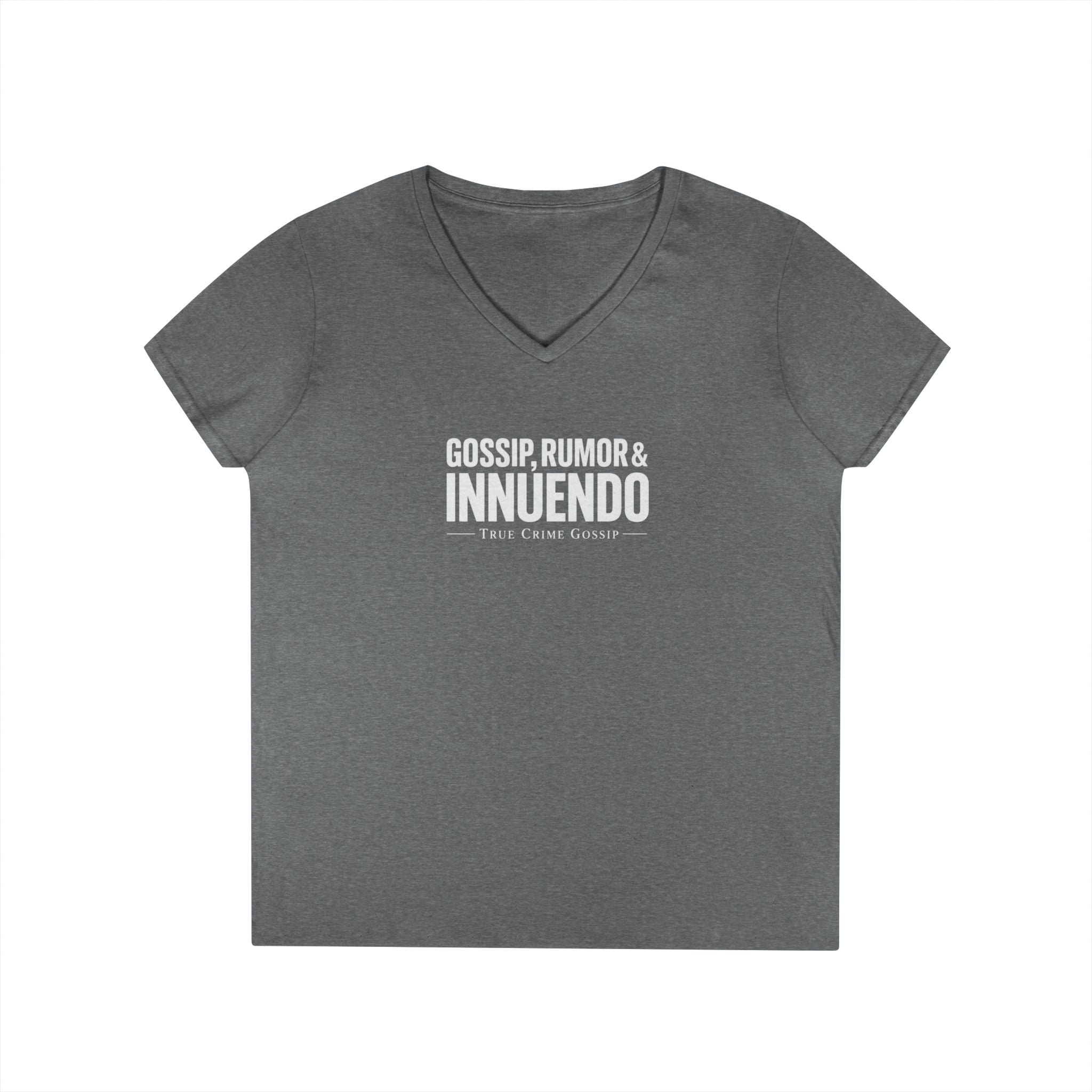 Dark Colors Ladies V-Neck T-Shirt — Subtle 'Innuendo' Graphic Tee