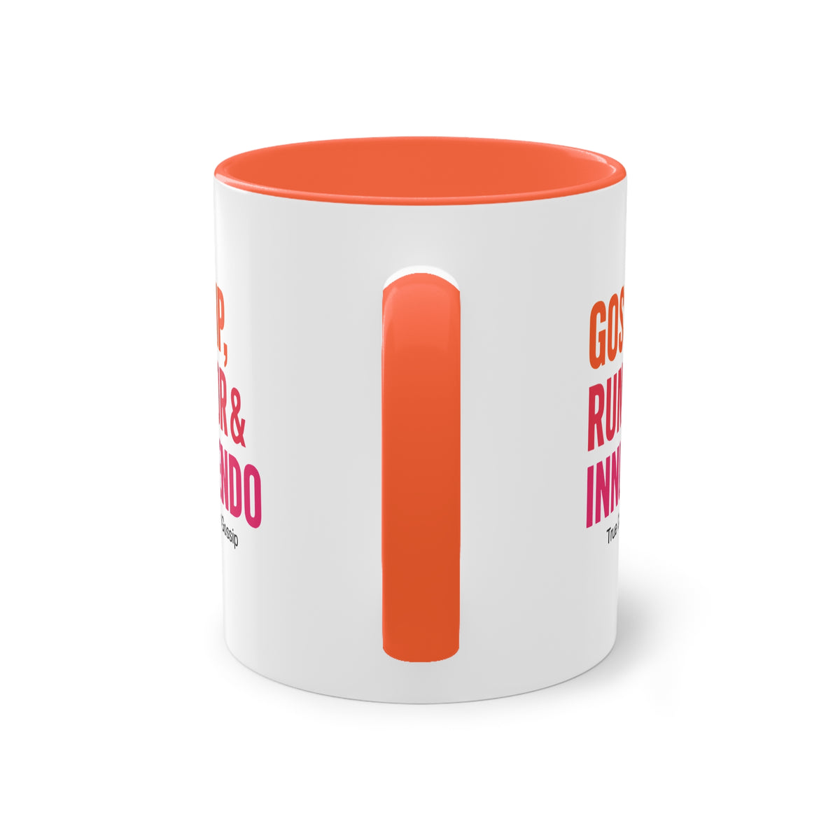 [EU Version] 11 oz Orange Gossip, Rumor & Innuendo Mug