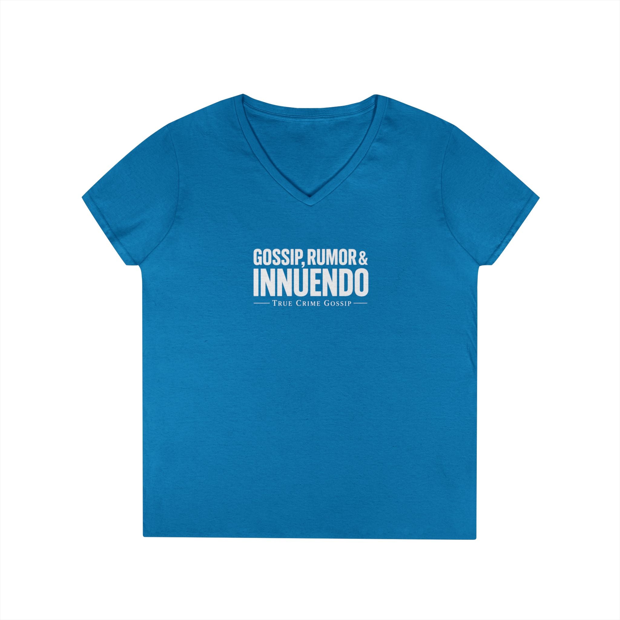Dark Colors Ladies V-Neck T-Shirt — Subtle 'Innuendo' Graphic Tee