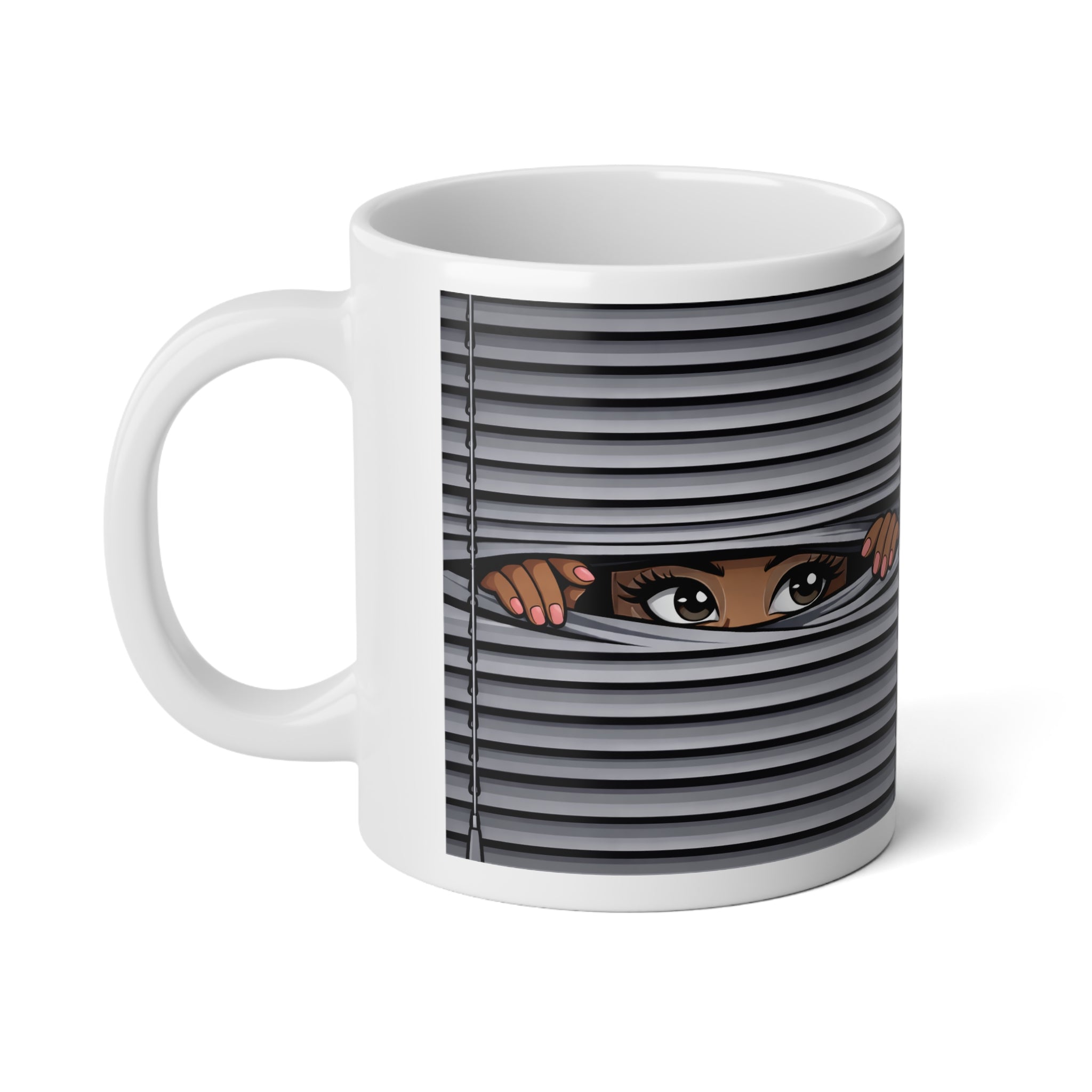 20oz Jumbo Mug – Peek Through Blinds Art Coffee Cup